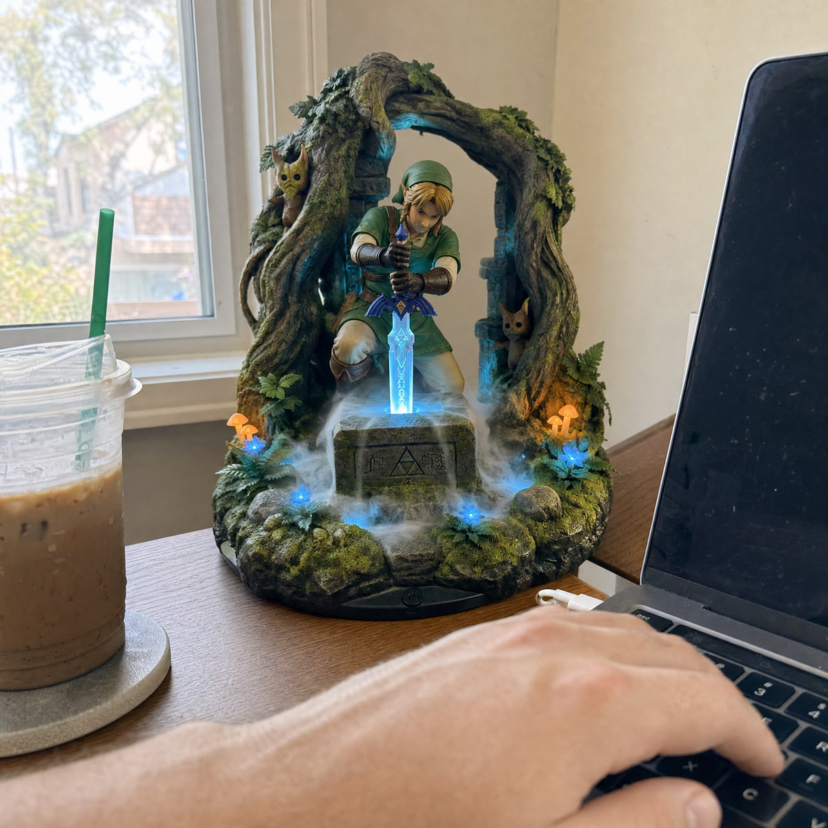 Hero's Rest humidifier on a home office desk